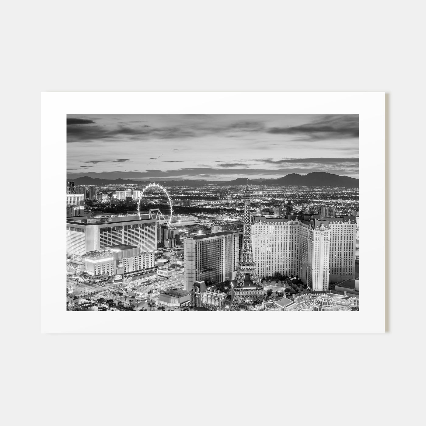 Las Vegas Landscape B&W Poster