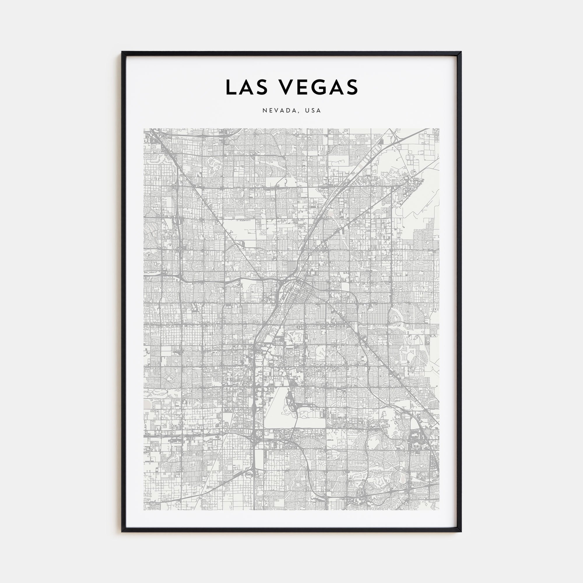 Las Vegas Map Portrait Poster