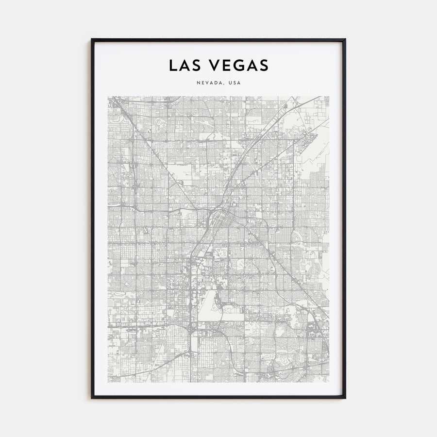 Las Vegas Map Portrait Poster