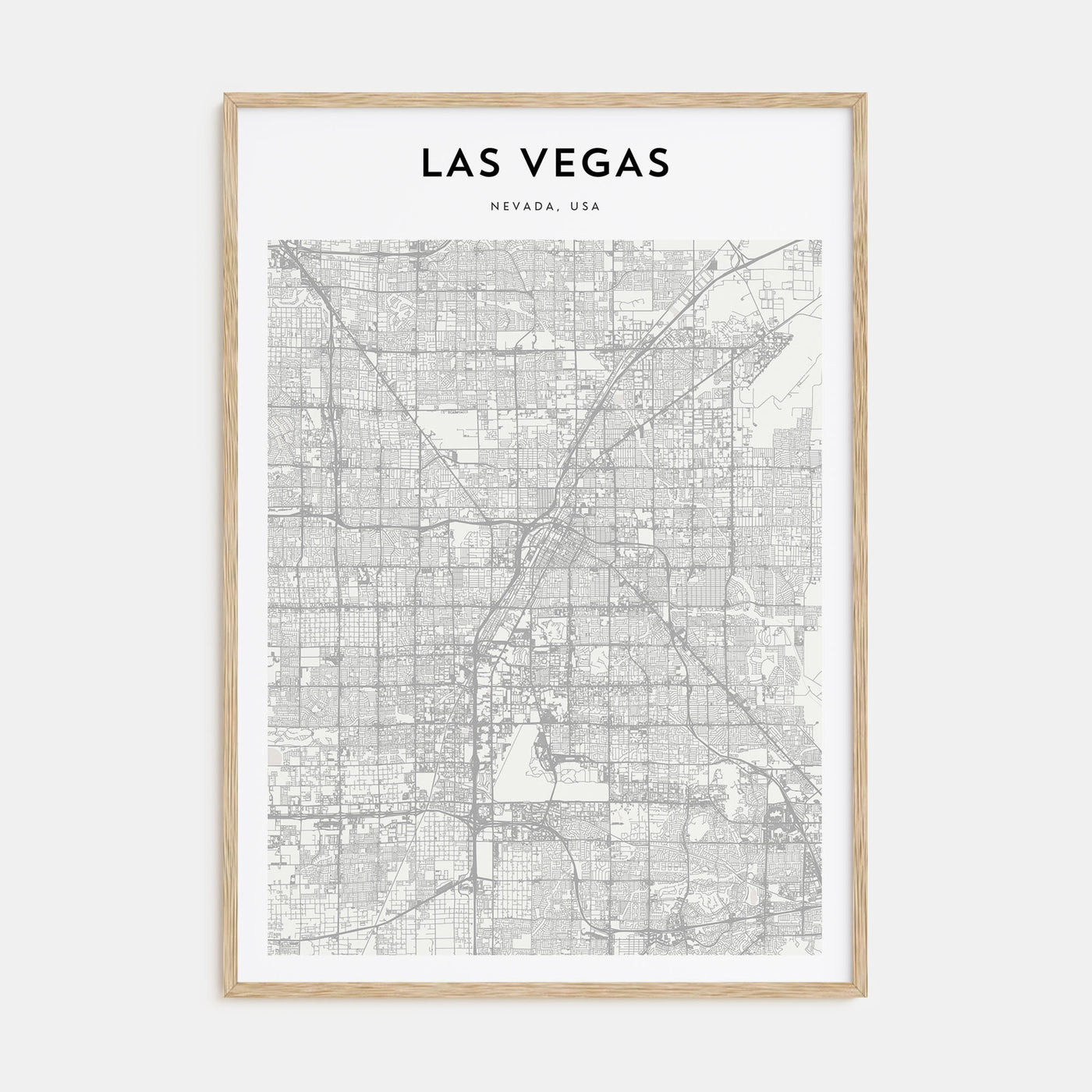 Las Vegas Map Portrait Poster