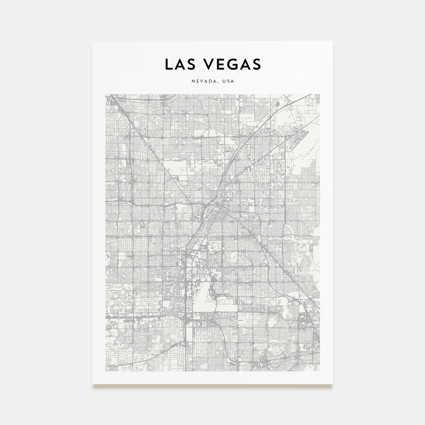 Las Vegas Map Portrait Poster