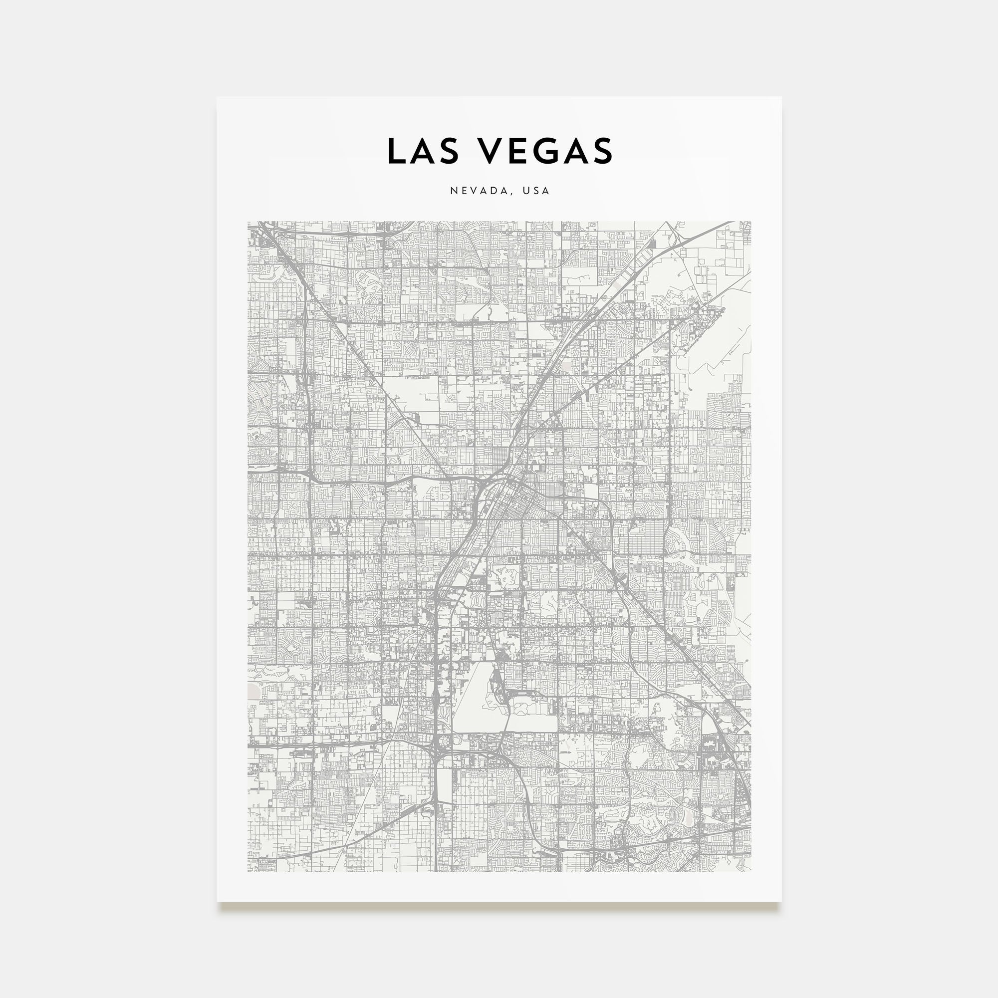Las Vegas Map Portrait Poster