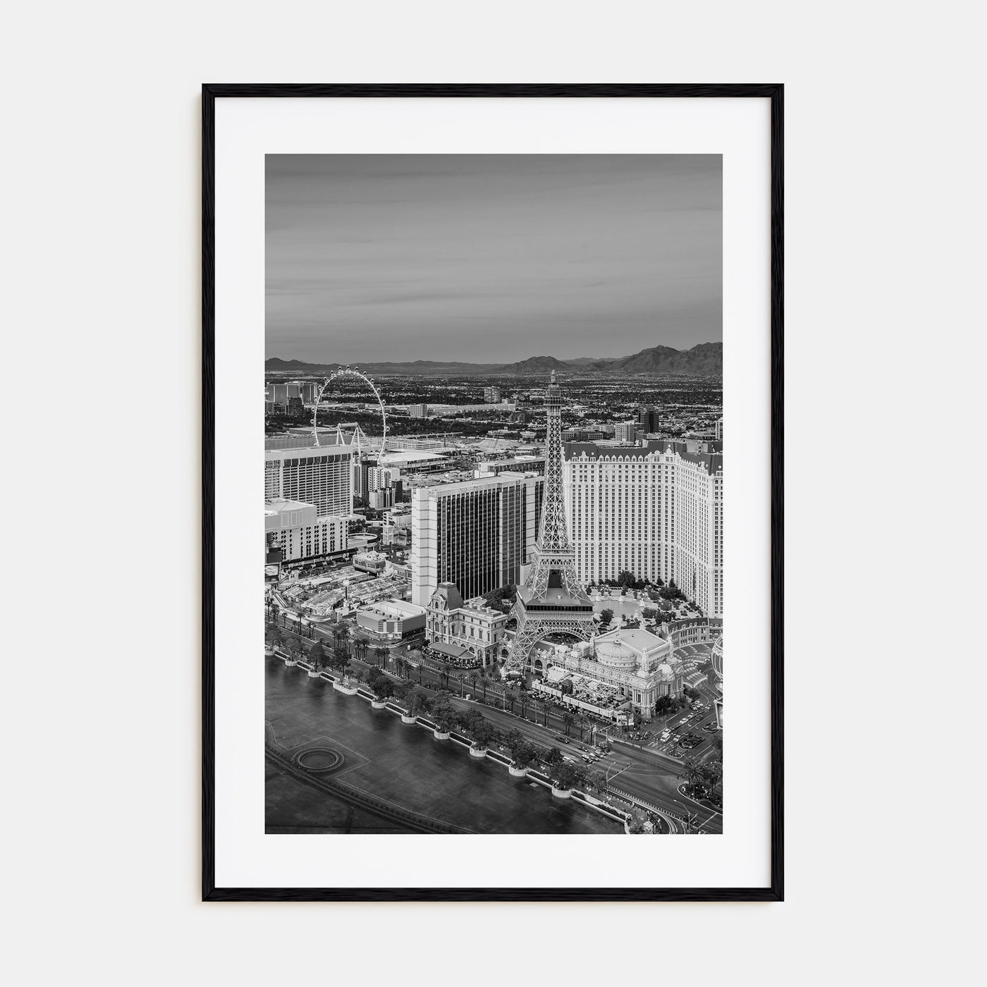 Las Vegas Photo B&W Poster