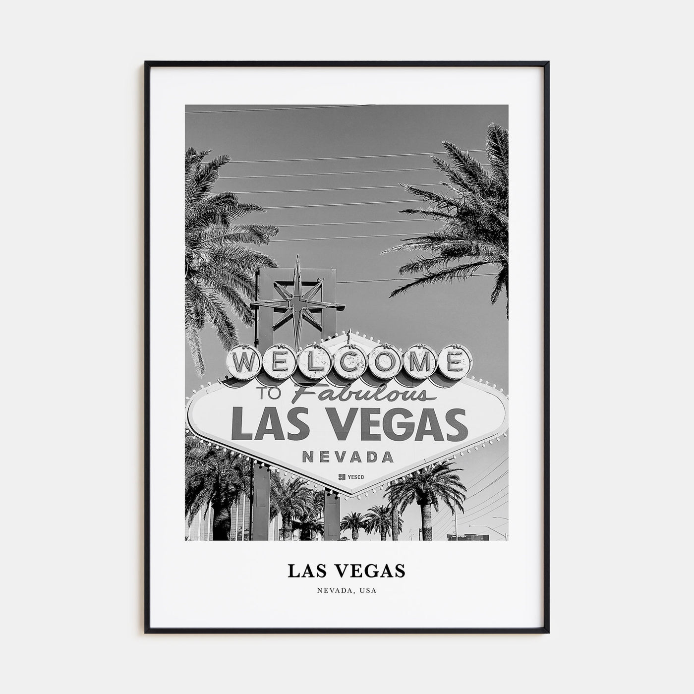 Las Vegas Portrait B&W No 1 Poster