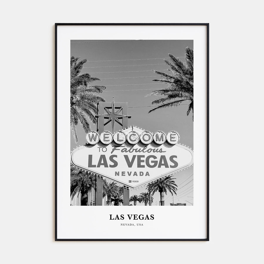 Las Vegas Portrait B&W No 1 Poster
