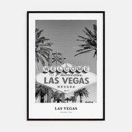 Las Vegas Portrait B&W No 1 Poster