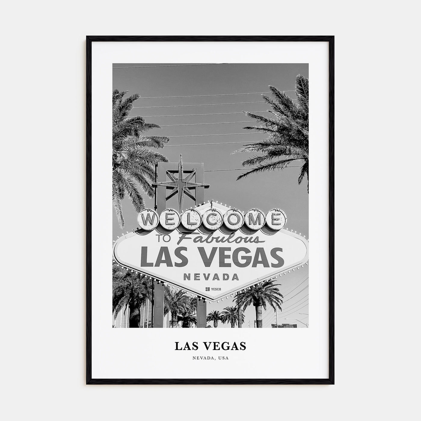Las Vegas Portrait B&W No 1 Poster