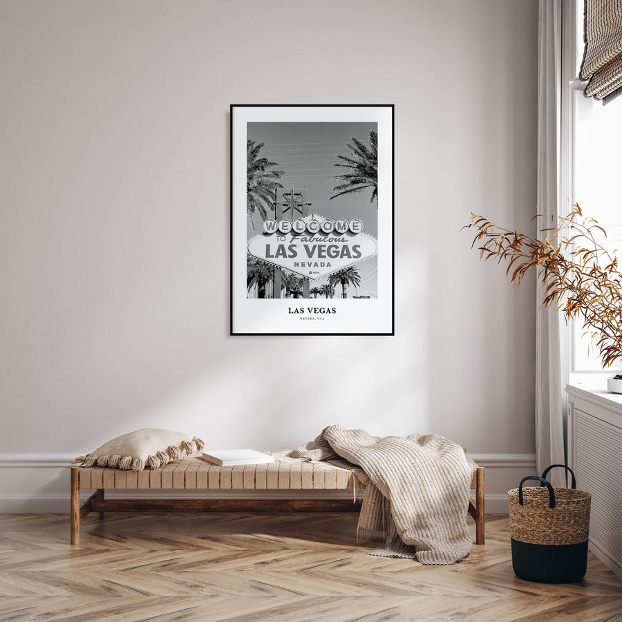 Las Vegas Portrait B&W No 1 Poster