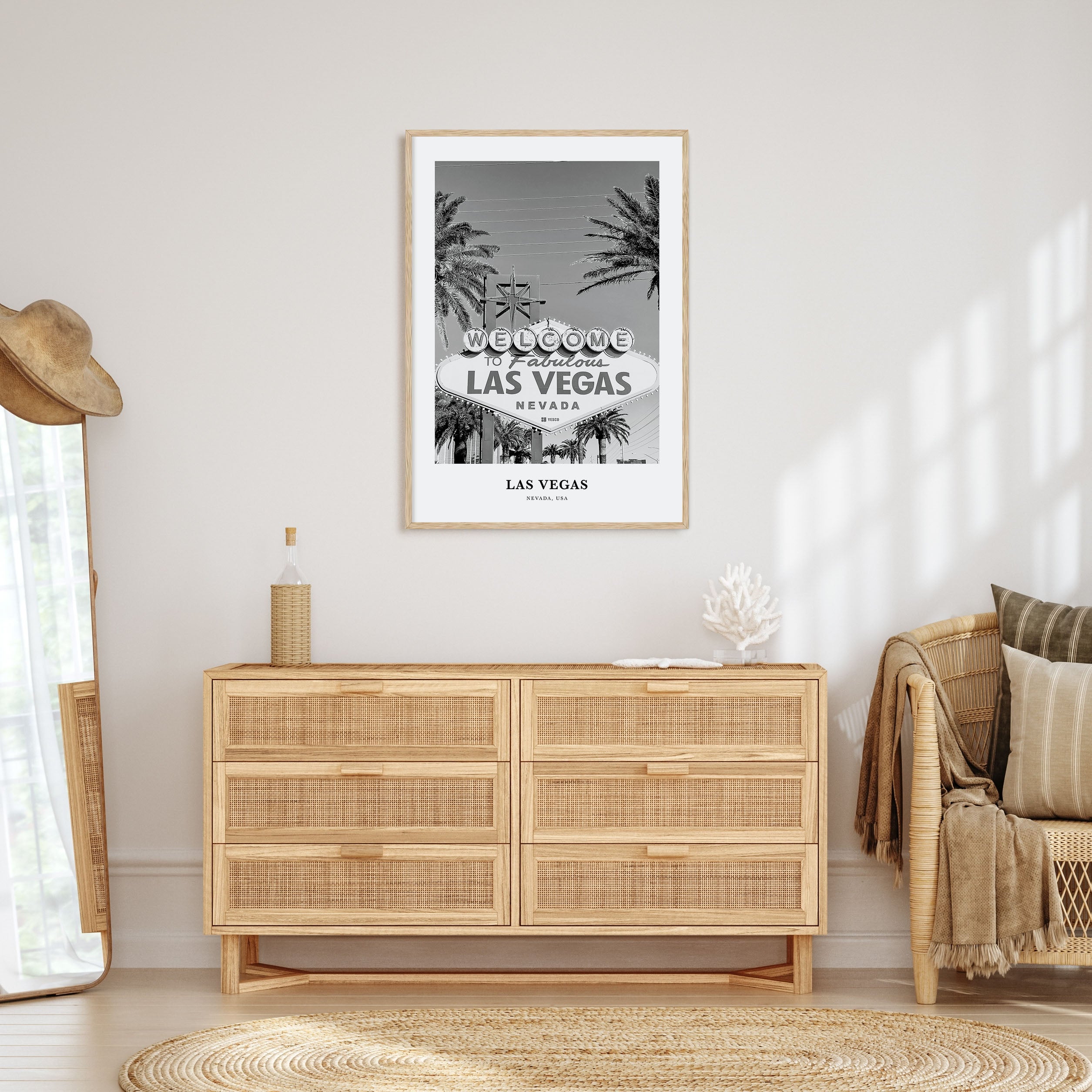 Las Vegas Portrait B&W No 1 Poster