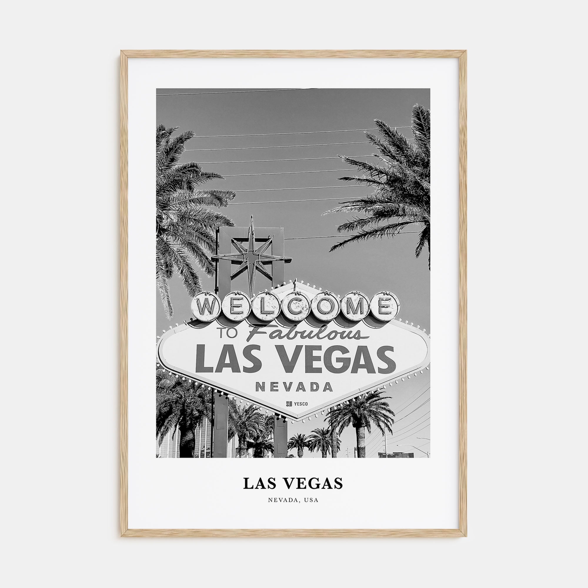 Las Vegas Portrait B&W No 1 Poster