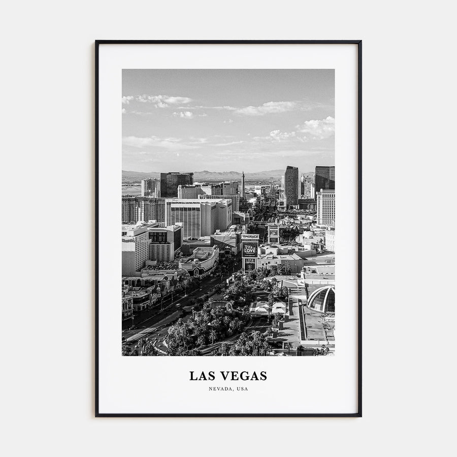 Las Vegas Portrait B&W No 2 Poster