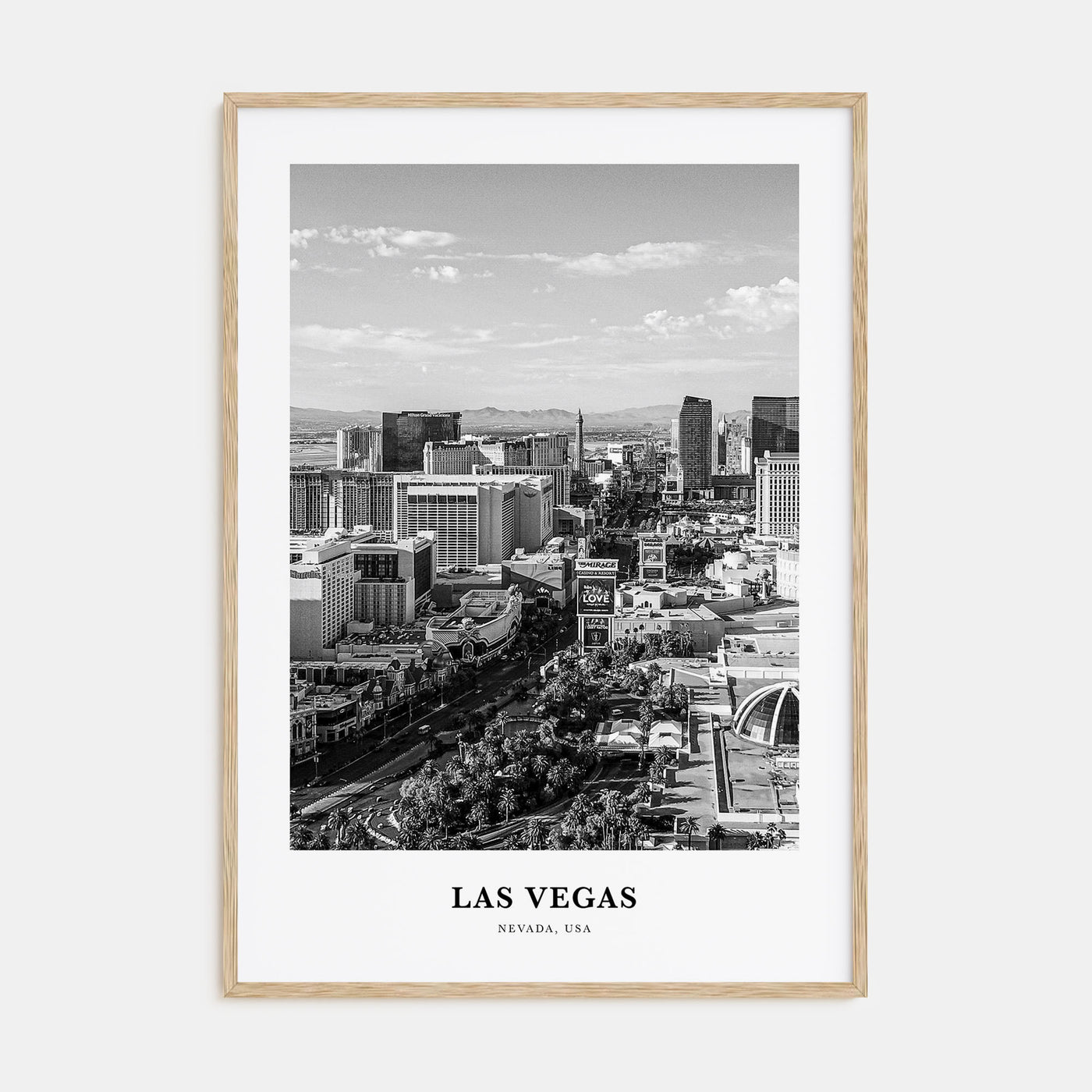 Las Vegas Portrait B&W No 2 Poster