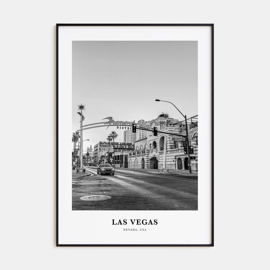 Las Vegas Portrait B&W No 3 Poster