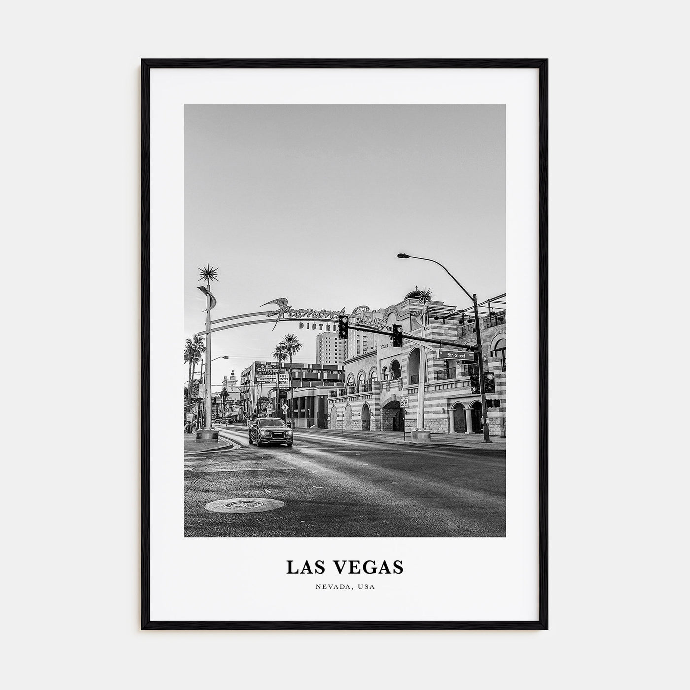 Las Vegas Portrait B&W No 3 Poster