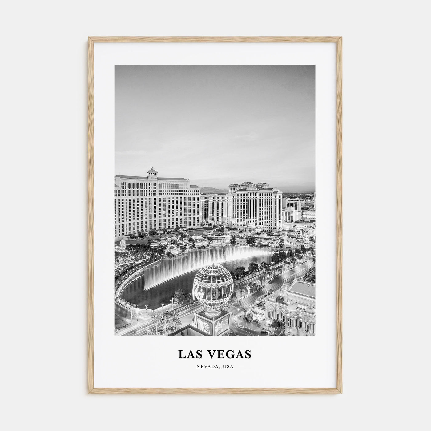 Las Vegas Portrait B&W No 4 Poster