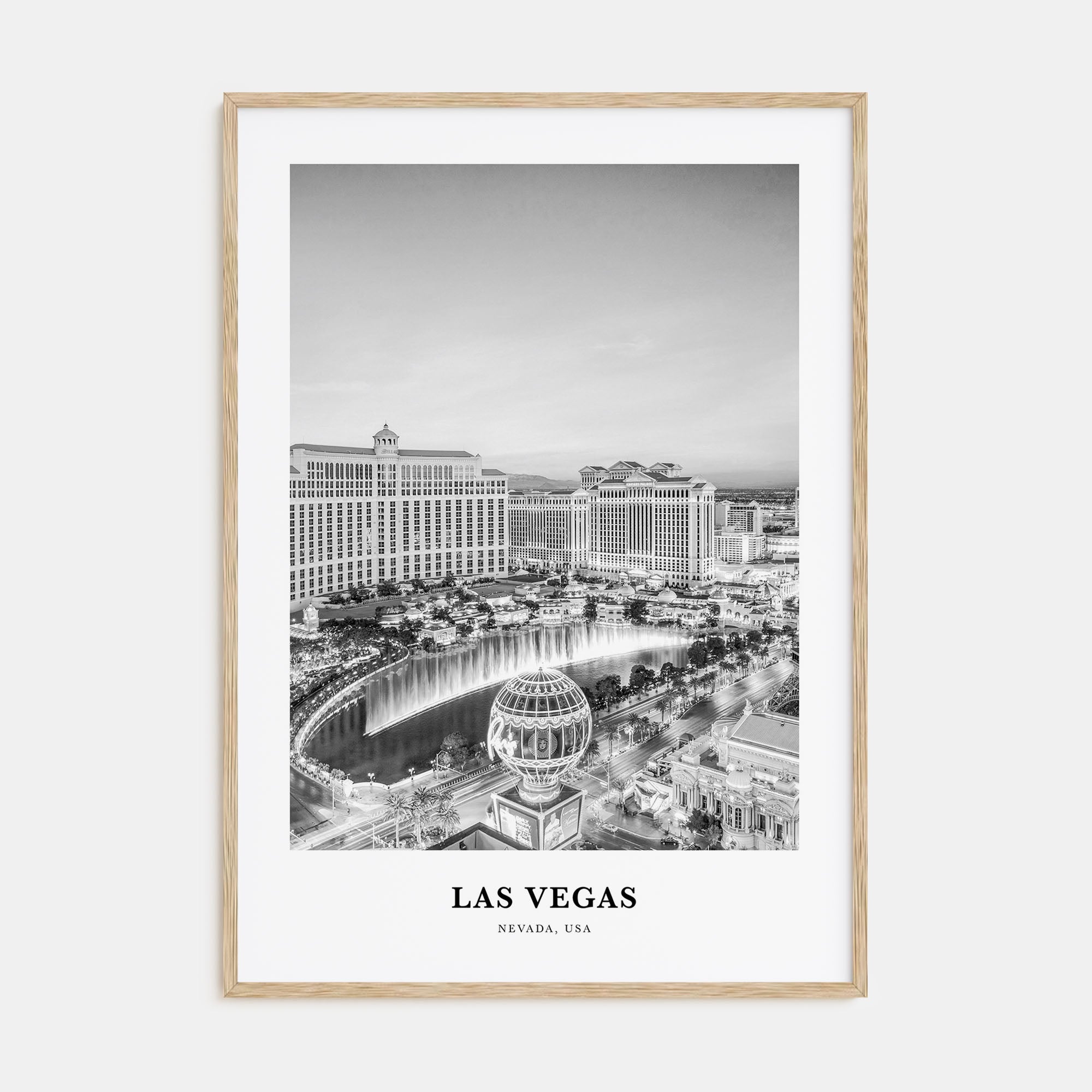 Las Vegas Portrait B&W No 4 Poster
