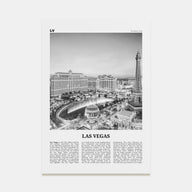 Las Vegas Travel B&W No 1 Poster