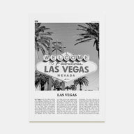 Las Vegas Travel B&W No 3 Poster
