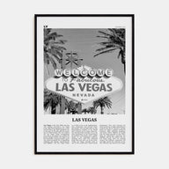 Las Vegas Travel B&W No 3 Poster