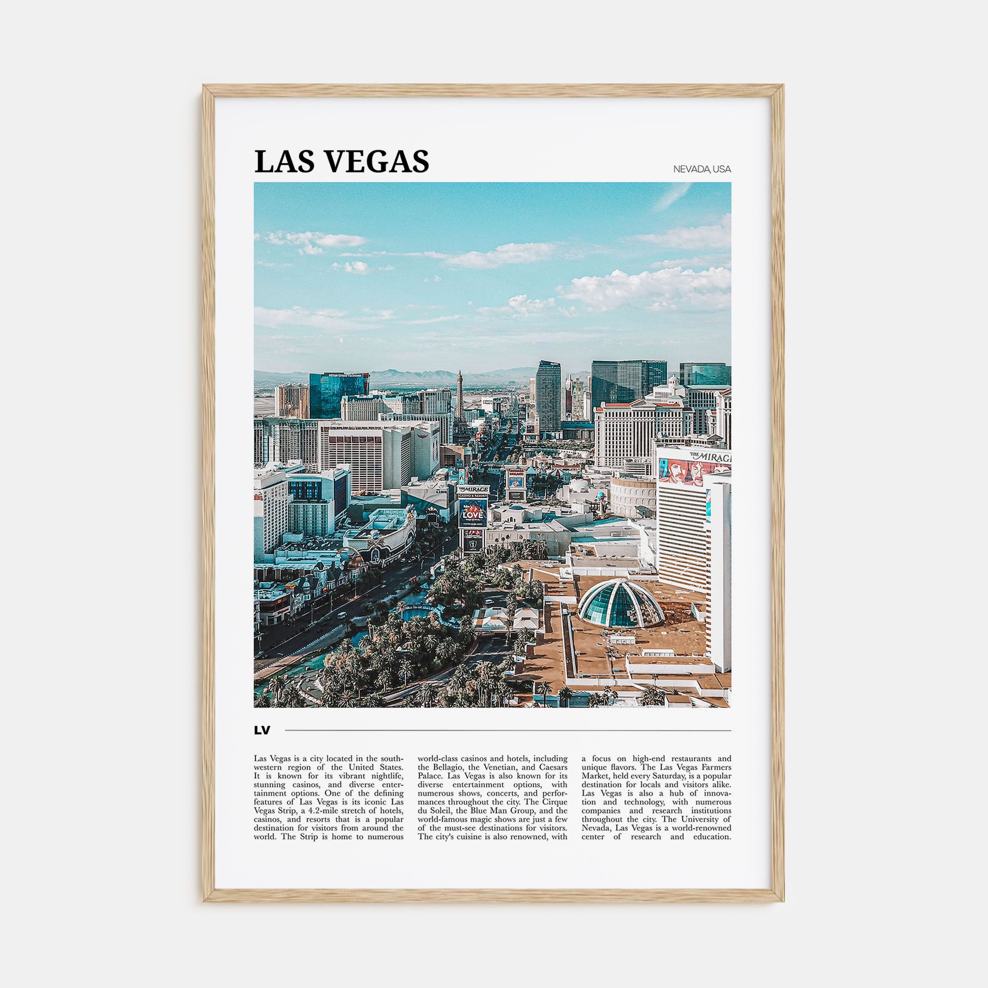 Las Vegas Travel Color Poster