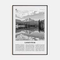 Lassen Peak Travel B&W Poster