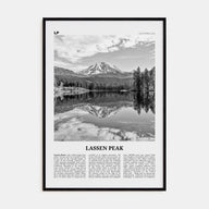 Lassen Peak Travel B&W Poster