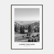 Lassen Volcanic National Park Portrait B&W Poster