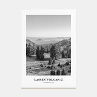 Lassen Volcanic National Park Portrait B&W Poster