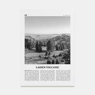 Lassen Volcanic National Park Travel B&W Poster