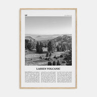 Lassen Volcanic National Park Travel B&W Poster