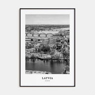 Latvia Portrait B&W Poster