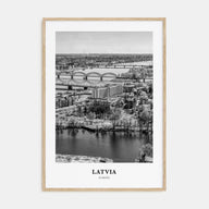 Latvia Portrait B&W Poster