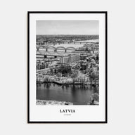 Latvia Portrait B&W Poster