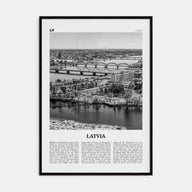 Latvia Travel B&W Poster
