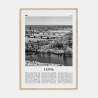 Latvia Travel B&W Poster