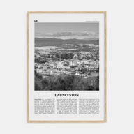 Launceston Travel B&W Poster