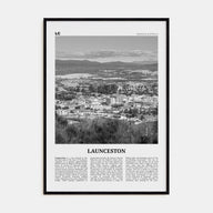 Launceston Travel B&W Poster