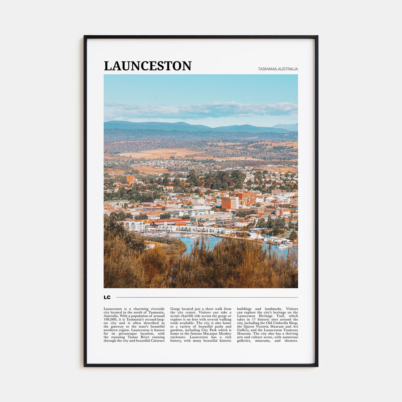 Launceston Travel Color Poster