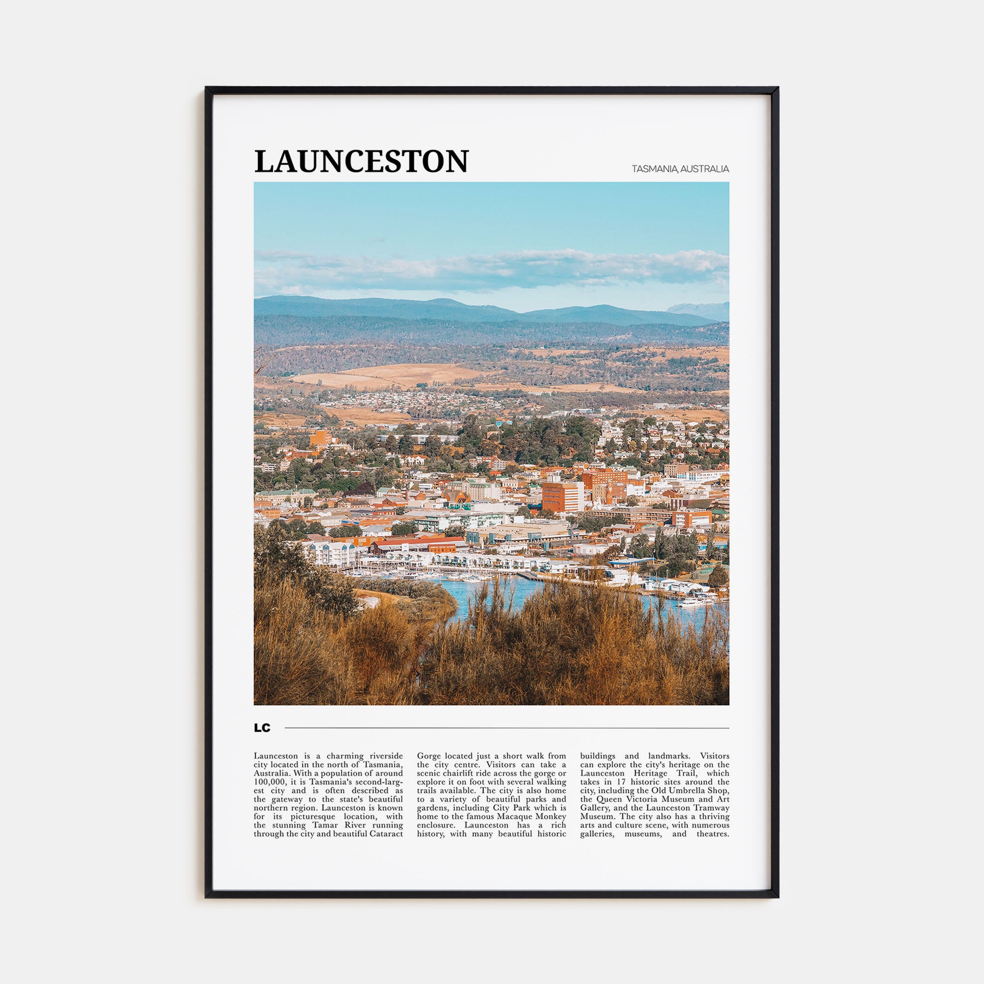 Launceston Travel Color Poster