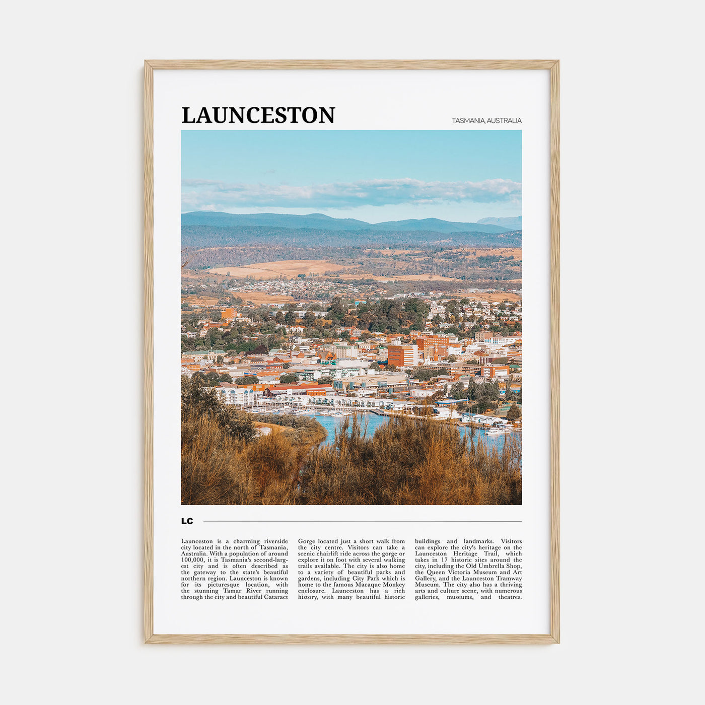 Launceston Travel Color Poster