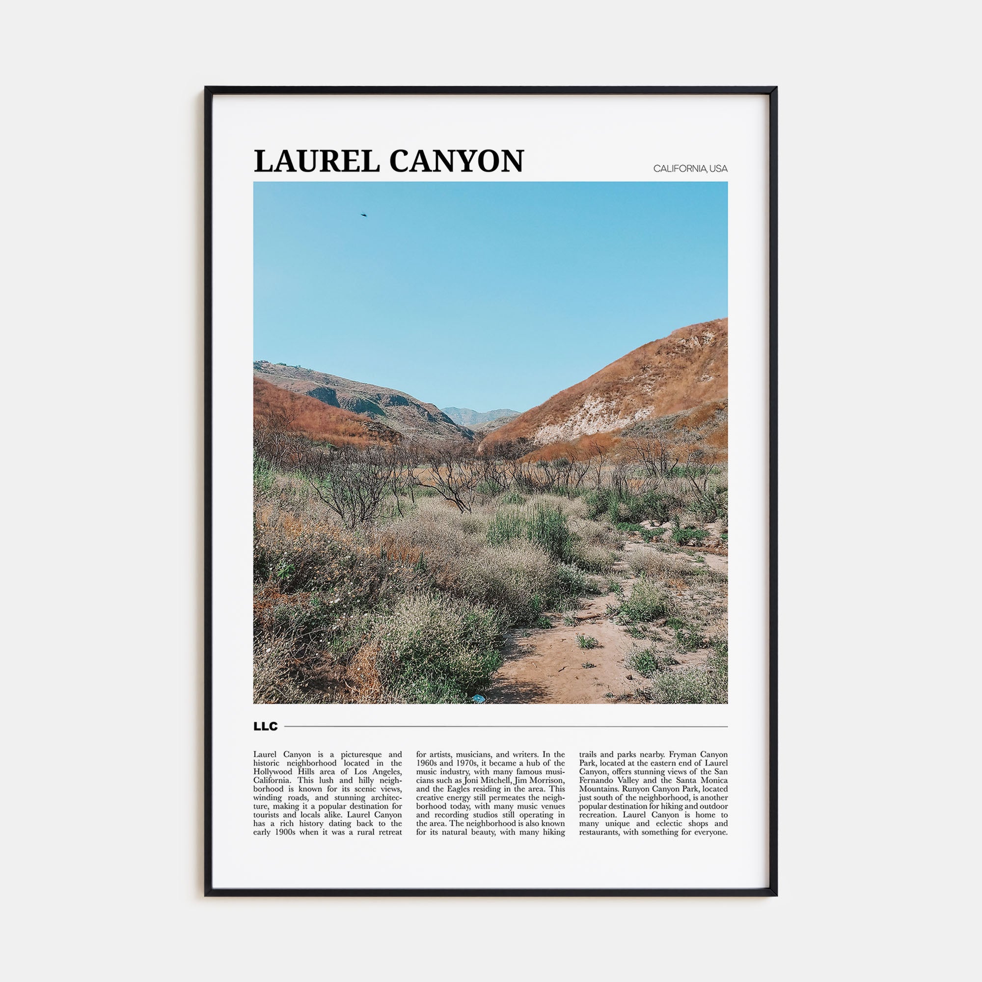 Laurel Canyon Travel Color Poster
