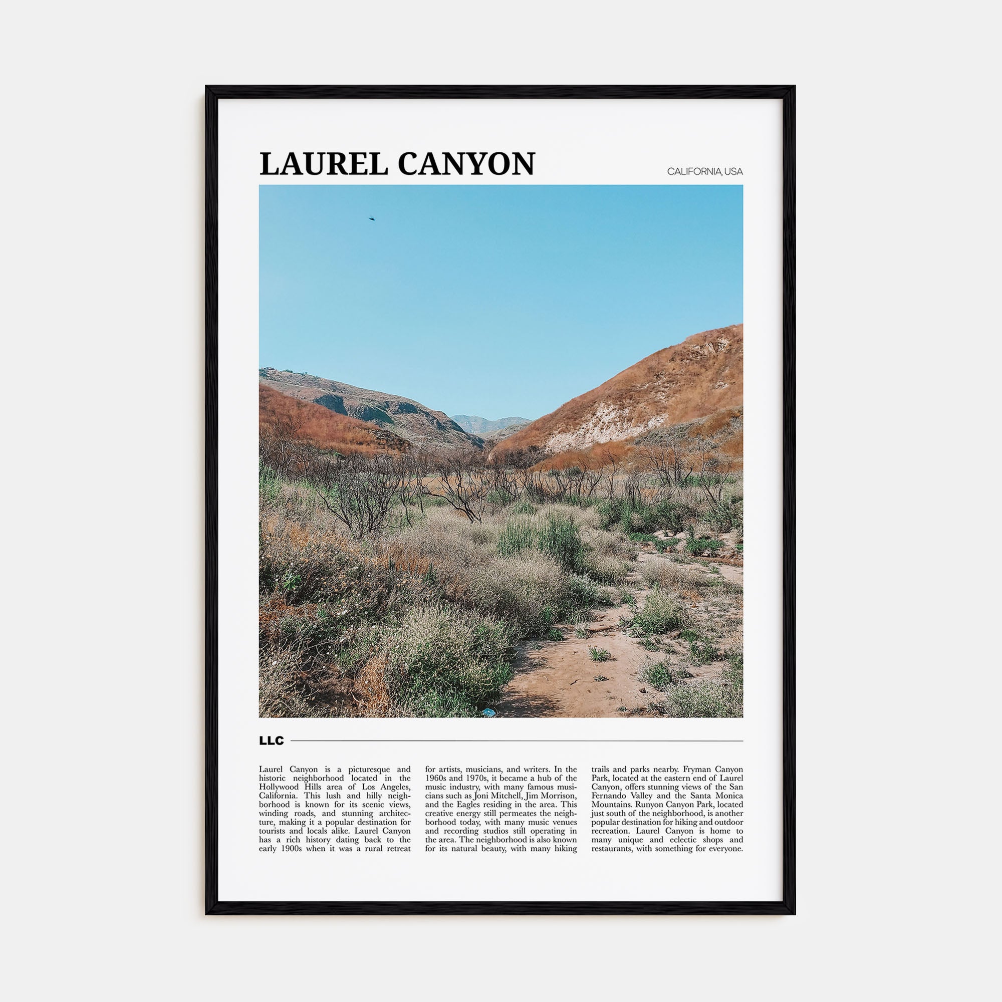 Laurel Canyon Travel Color Poster