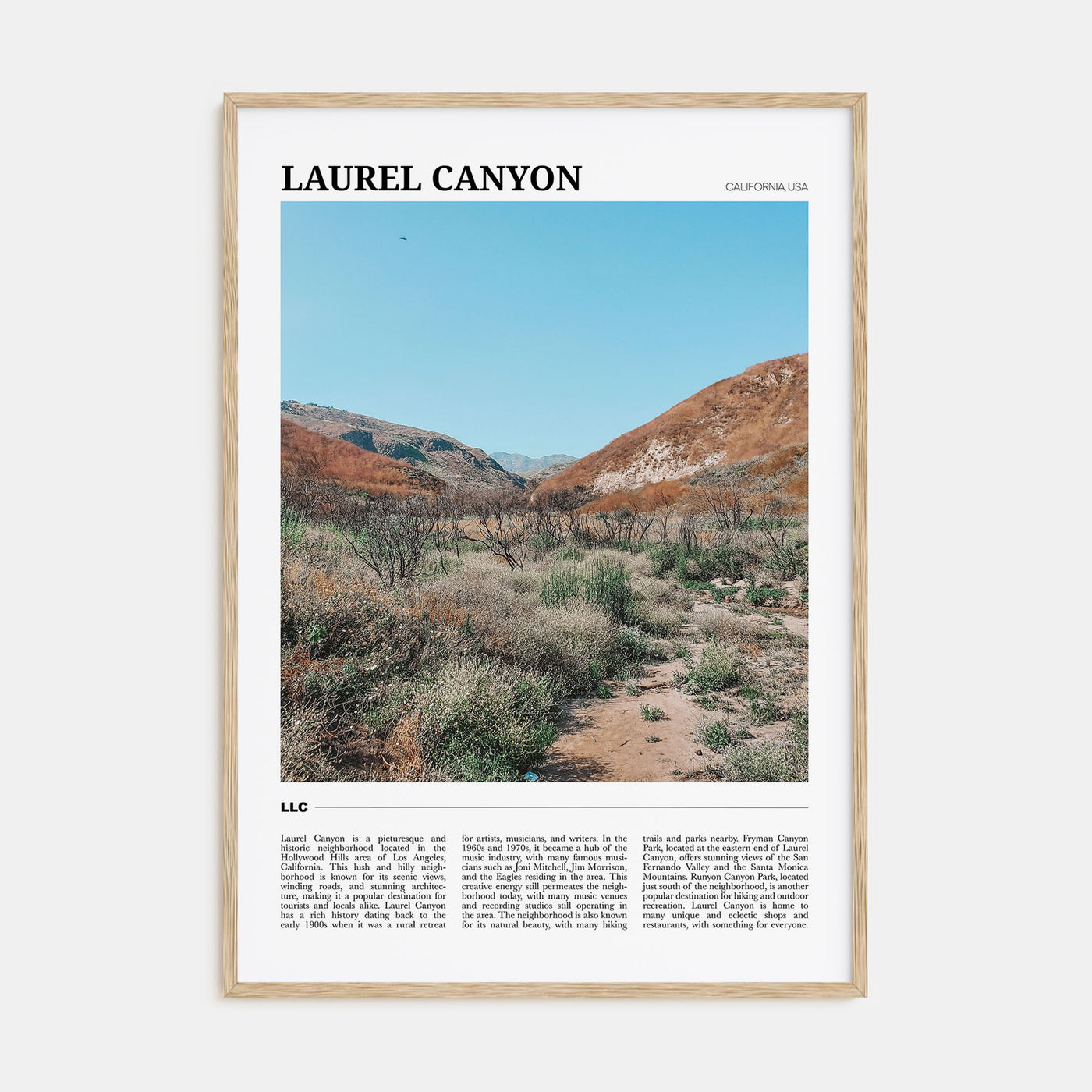 Laurel Canyon Travel Color Poster