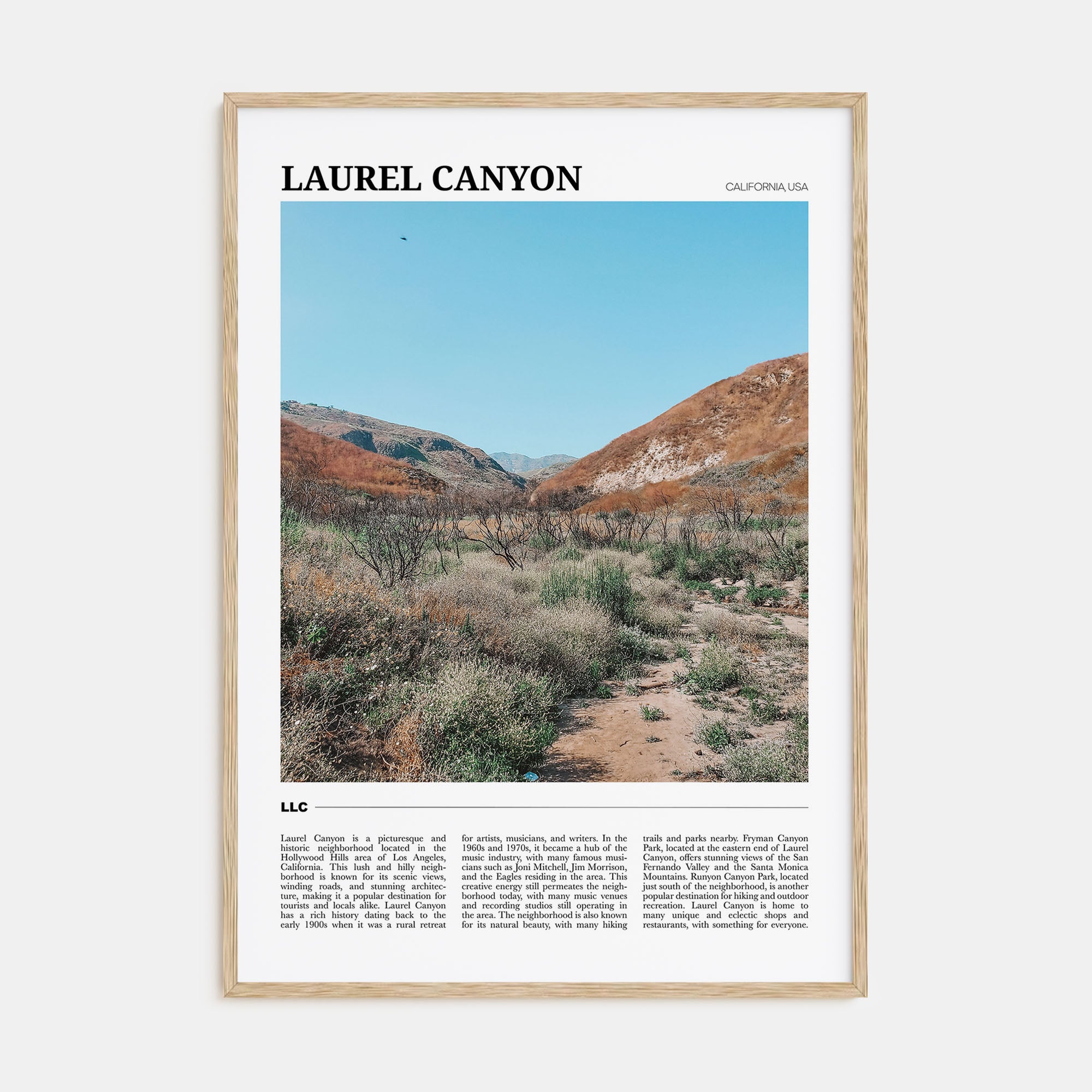 Laurel Canyon Travel Color Poster