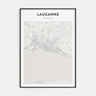 Lausanne Map Portrait Poster