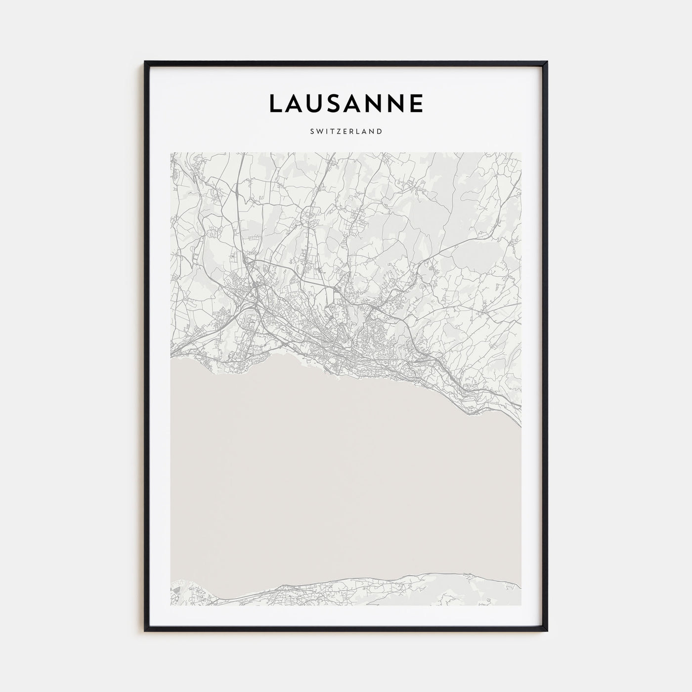 Lausanne Map Portrait Poster