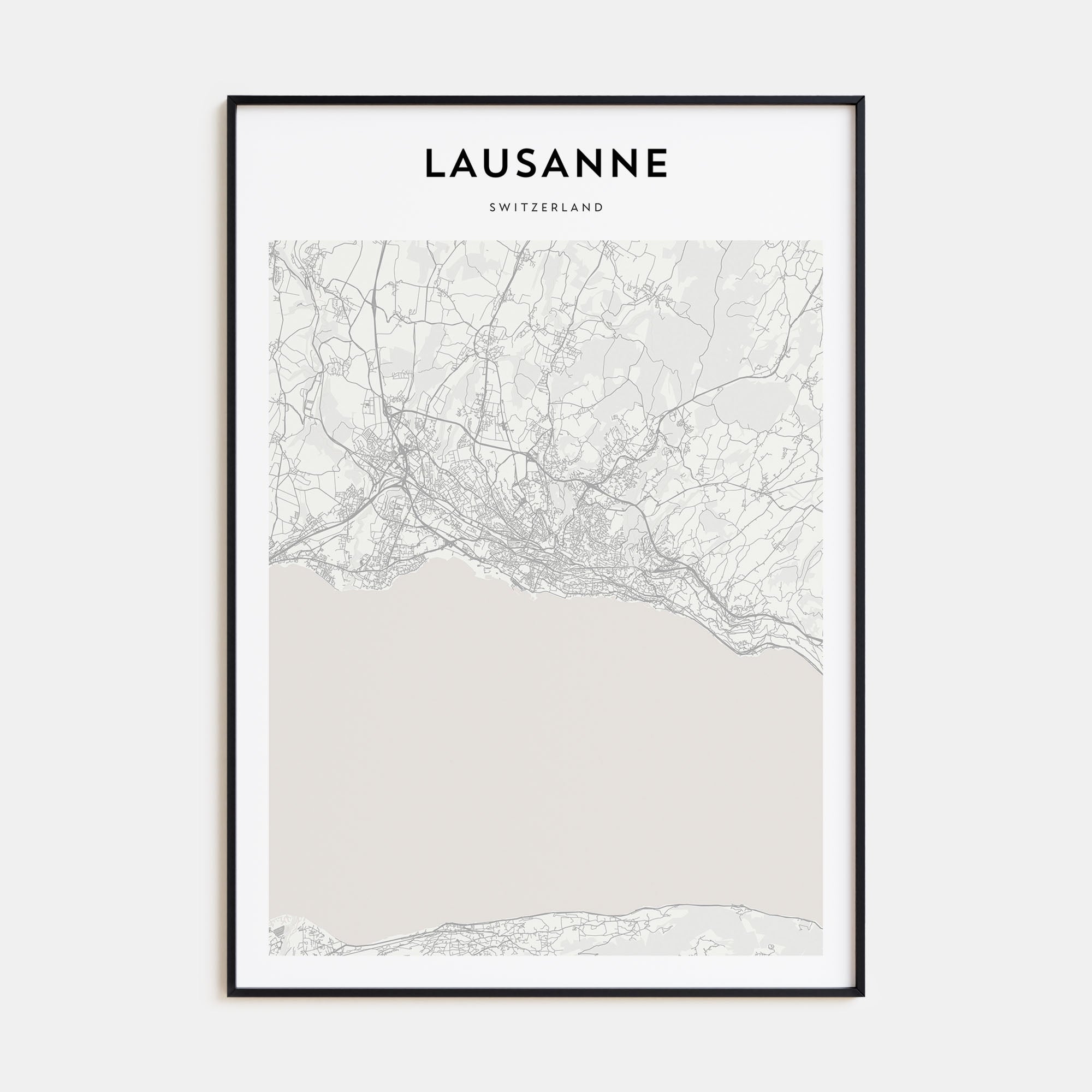 Lausanne Map Portrait Poster