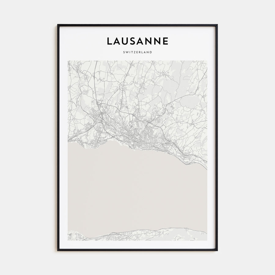 Lausanne Map Portrait Poster