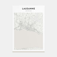 Lausanne Map Portrait Poster