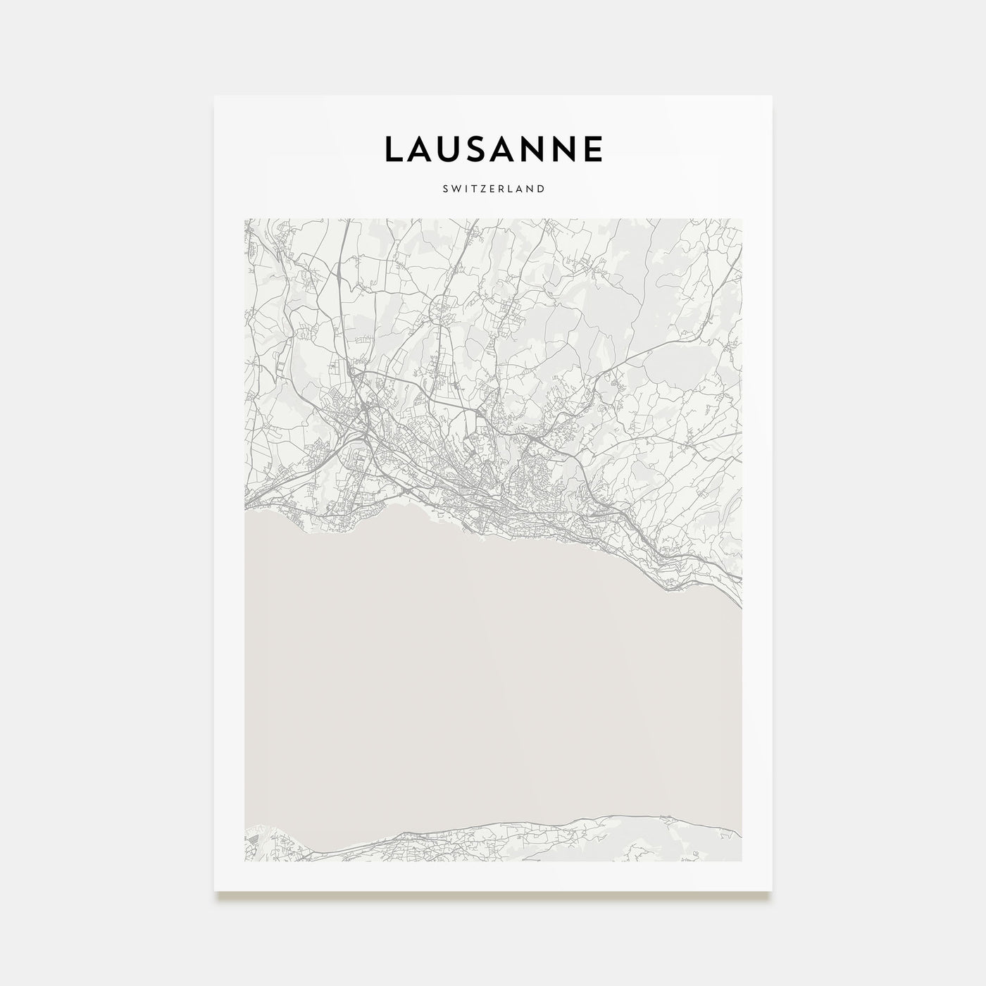 Lausanne Map Portrait Poster